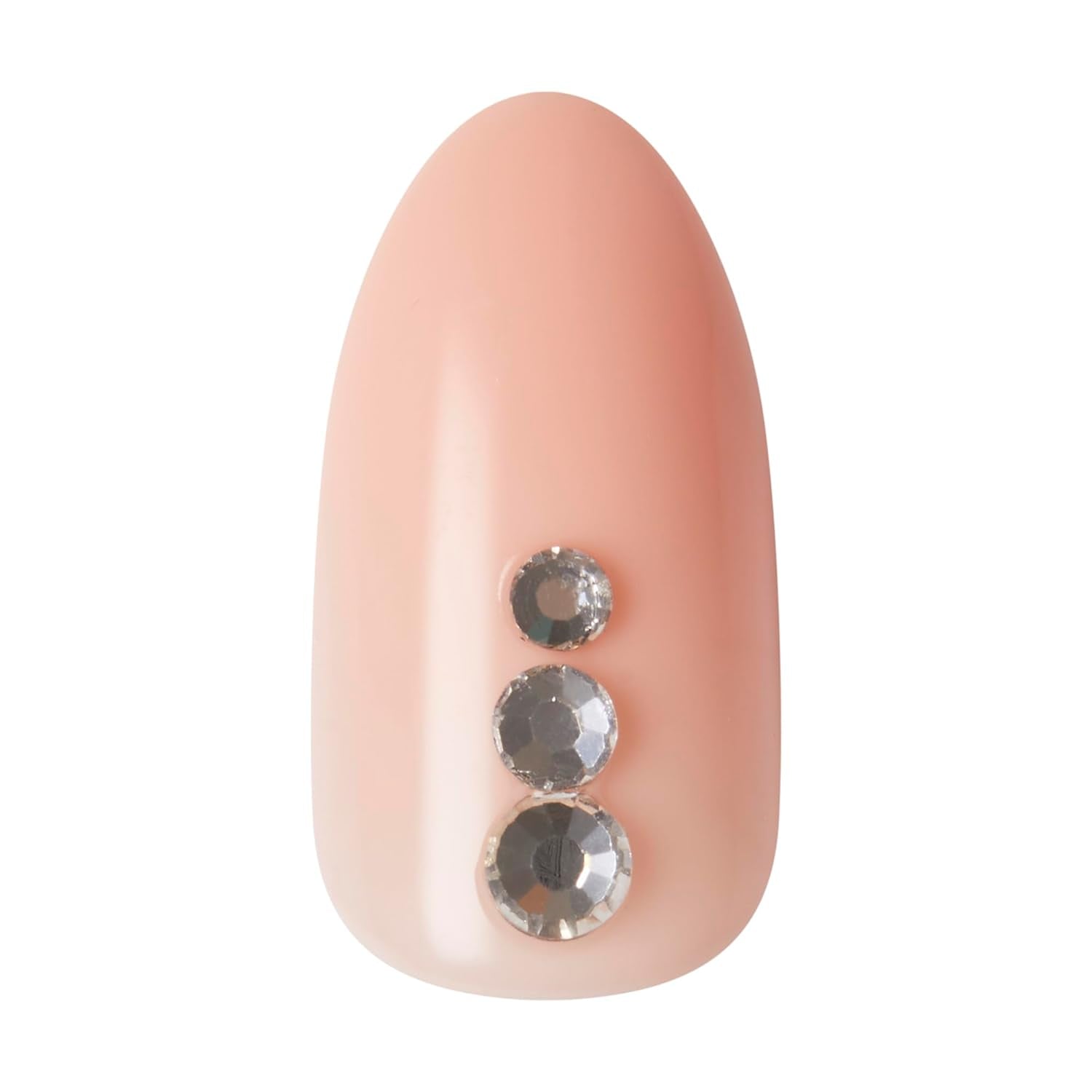 Impress No Glue Press-On Nails Natural Color, Rhinestone Accents, Includes 30 Nails, Prep Pad, 1 Manicure Stick, 1 Mini File - Beloved