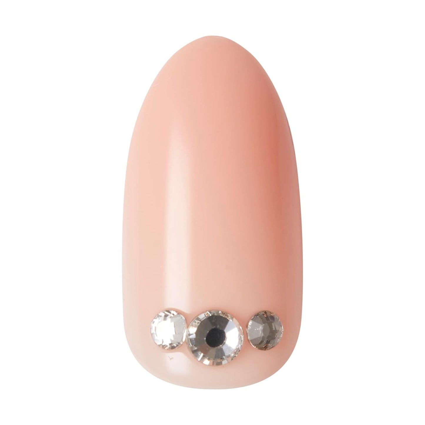 Impress No Glue Press-On Nails Natural Color, Rhinestone Accents, Includes 30 Nails, Prep Pad, 1 Manicure Stick, 1 Mini File - Beloved